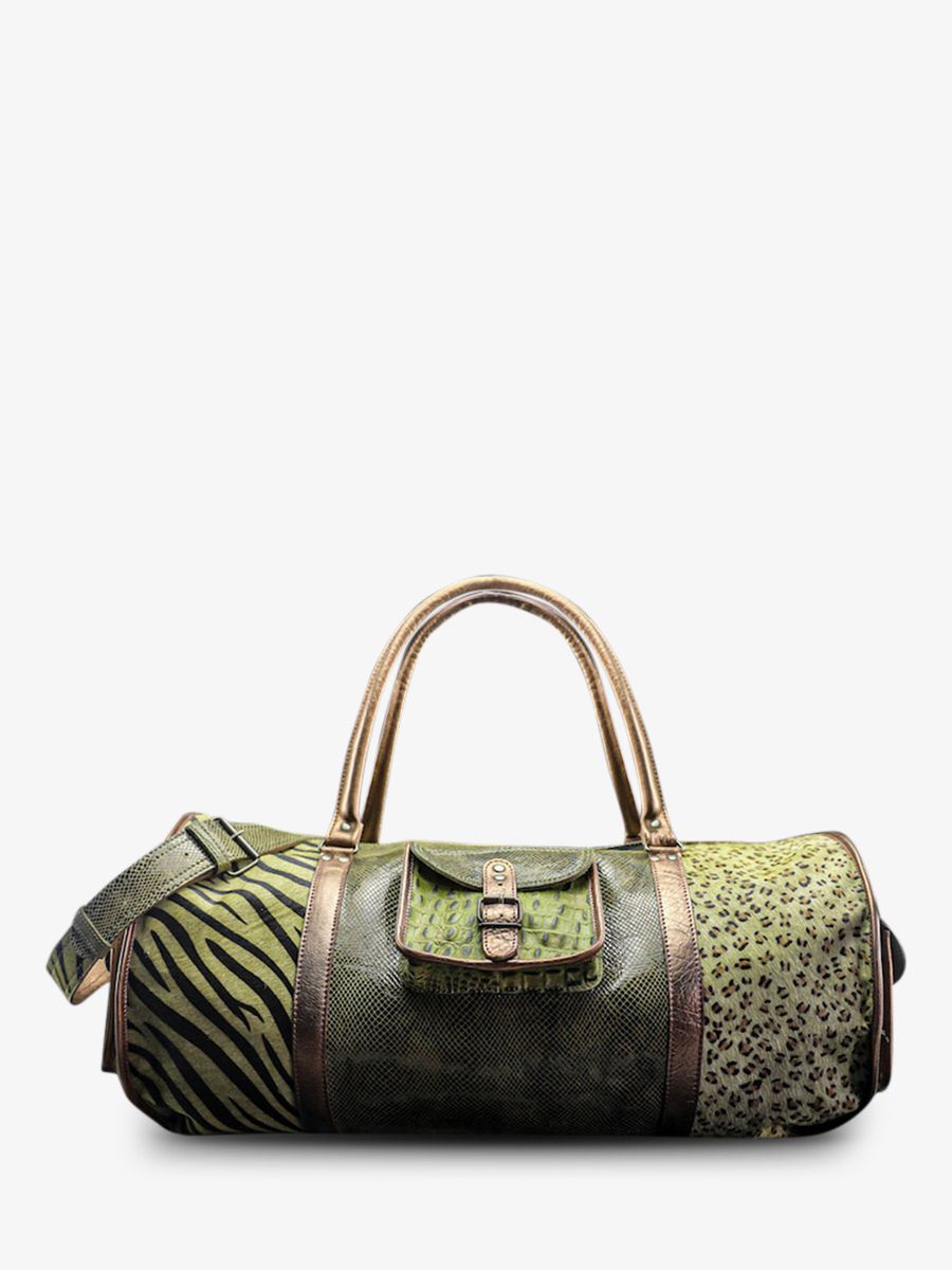 photo-vue-de-face-sac-de-voyage-en-cuir-kaki-cuivre-levoyageur-xl-chimere-kaki-cuivre-paul-marius-m08s60-ch-k-c