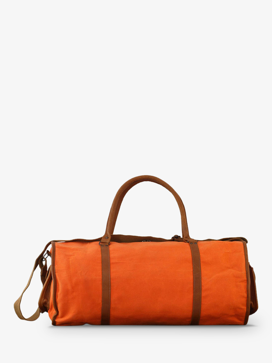 photo-vue-de-cote-sac-de-voyage-en-cuir-orange-levoyageur-toile-xl-orange-paul-marius-m08s60-oc