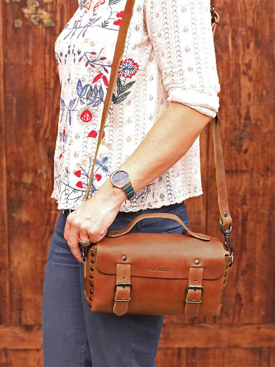 Sac cuir naturel sales artisanal