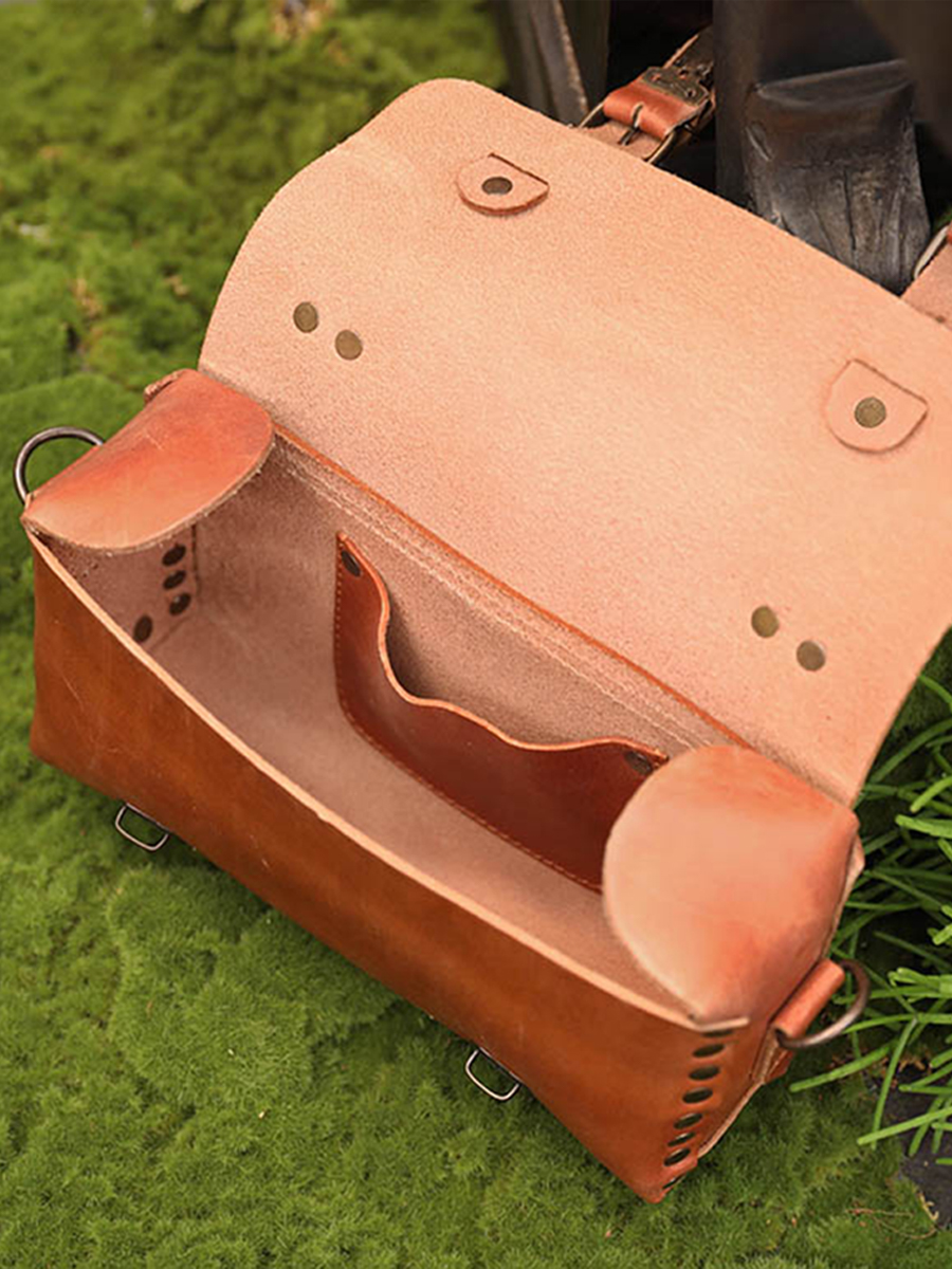 L Artisane Naturel sac bandouli re cuir femme Marron PAUL MARIUS