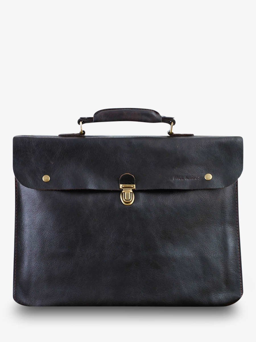 LePliable Indus porte document cuir Noir PAUL MARIUS