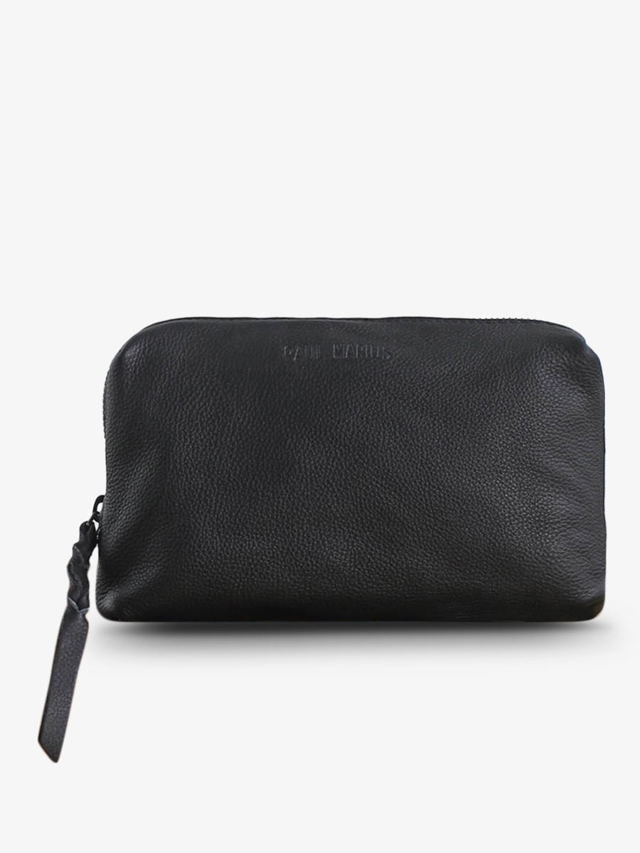 Pochette hot sale cuir noir