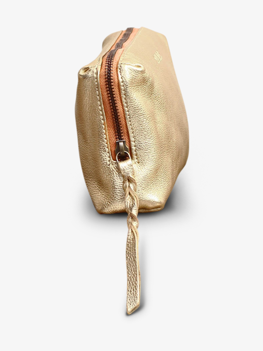 Pochette cuir doré top