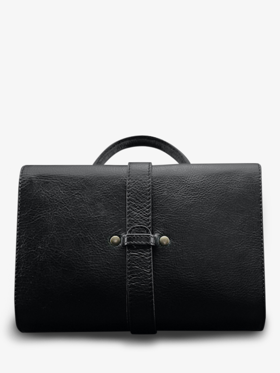 LaTrousse D pliable Noir trousse de toilette cuir Noir PAUL MARIUS