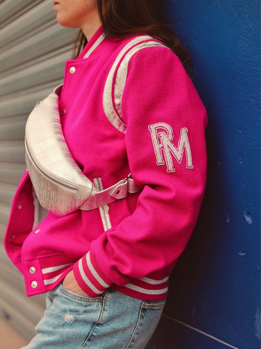 LeTeddy 50 s Fuchsia teddy blouson cuir et tissus PAUL MARIUS