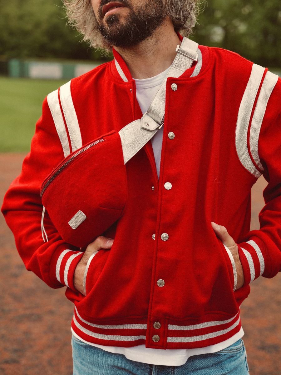 Veste shop teddy rouge